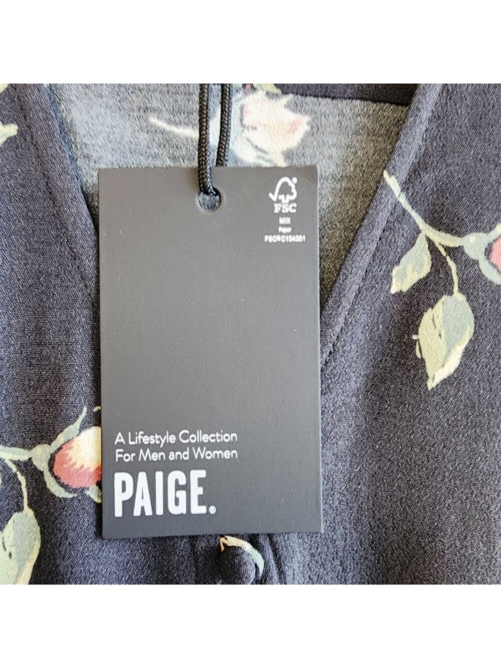 Paige Floral Print Midi Casual Dress Ruched Sleeves V-Neckline Navy Size XS  New - Picture 6 of 12